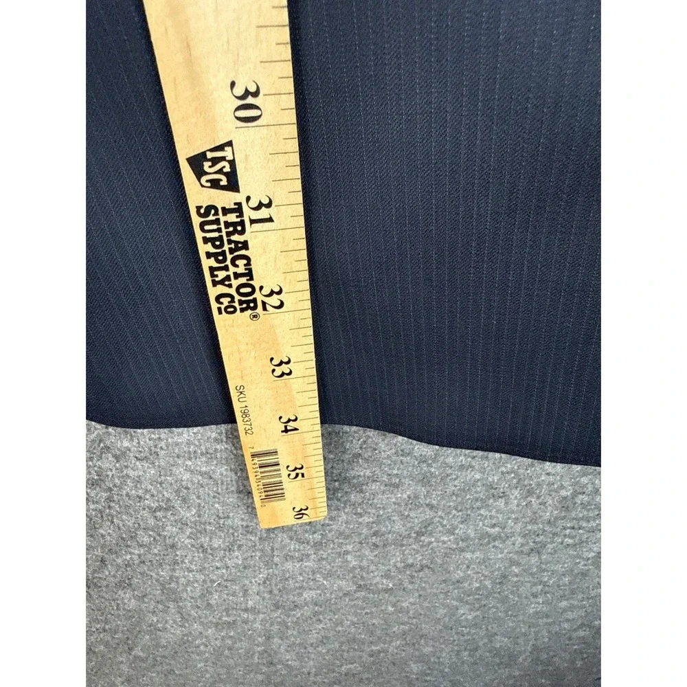 Brooks Brothers 346 Dark Gray Pinstripe Wool Blend Blazer Sport Coat Mens 46L‎